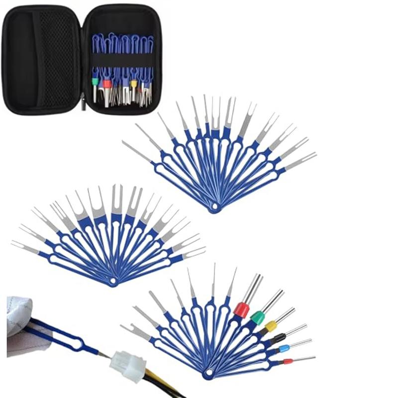 41Pcs Terminal Removal Tool Kit Depinning Tool Electrical Connector Pin Removal Car Optional Wire Terminal Removal Tools