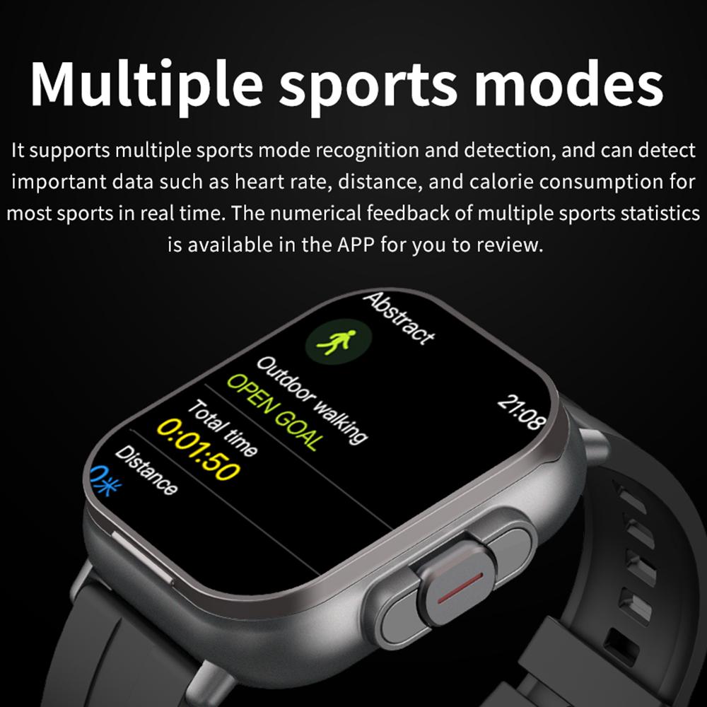 

D8 2 in 1 Bluetooth-compatible Earphone Smart Watch Health Monitor Fitness Tracker Wristband,Silicone Strap Black