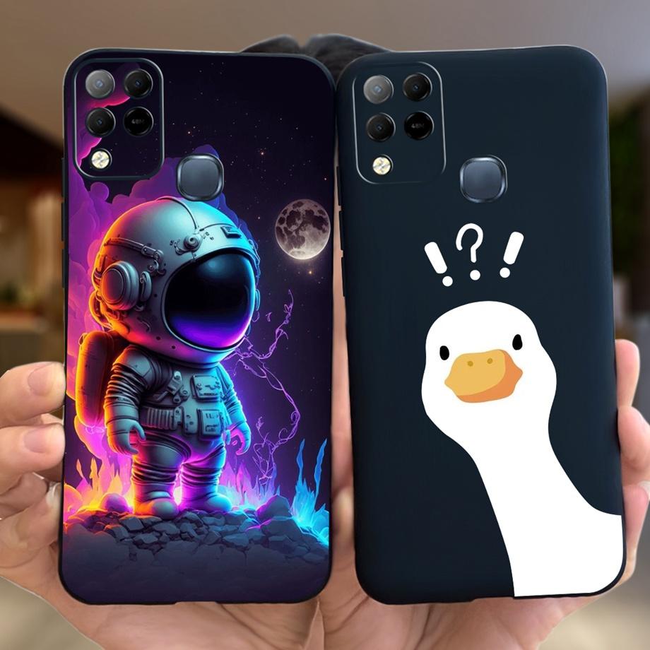 Für Infinix X689F X689 Hülle Infinix Hot 11 G37 Hot 10S NFC 10T Coque Funda Weiches Silikon Kamera Geschützt Schwarze Katze Weltraummann