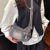 New Cool Denim Zipper Sewing Tote Bags 2026 High Quality Large Capacity Ladies Bags Summer Commute Versatile Crossbody Bags