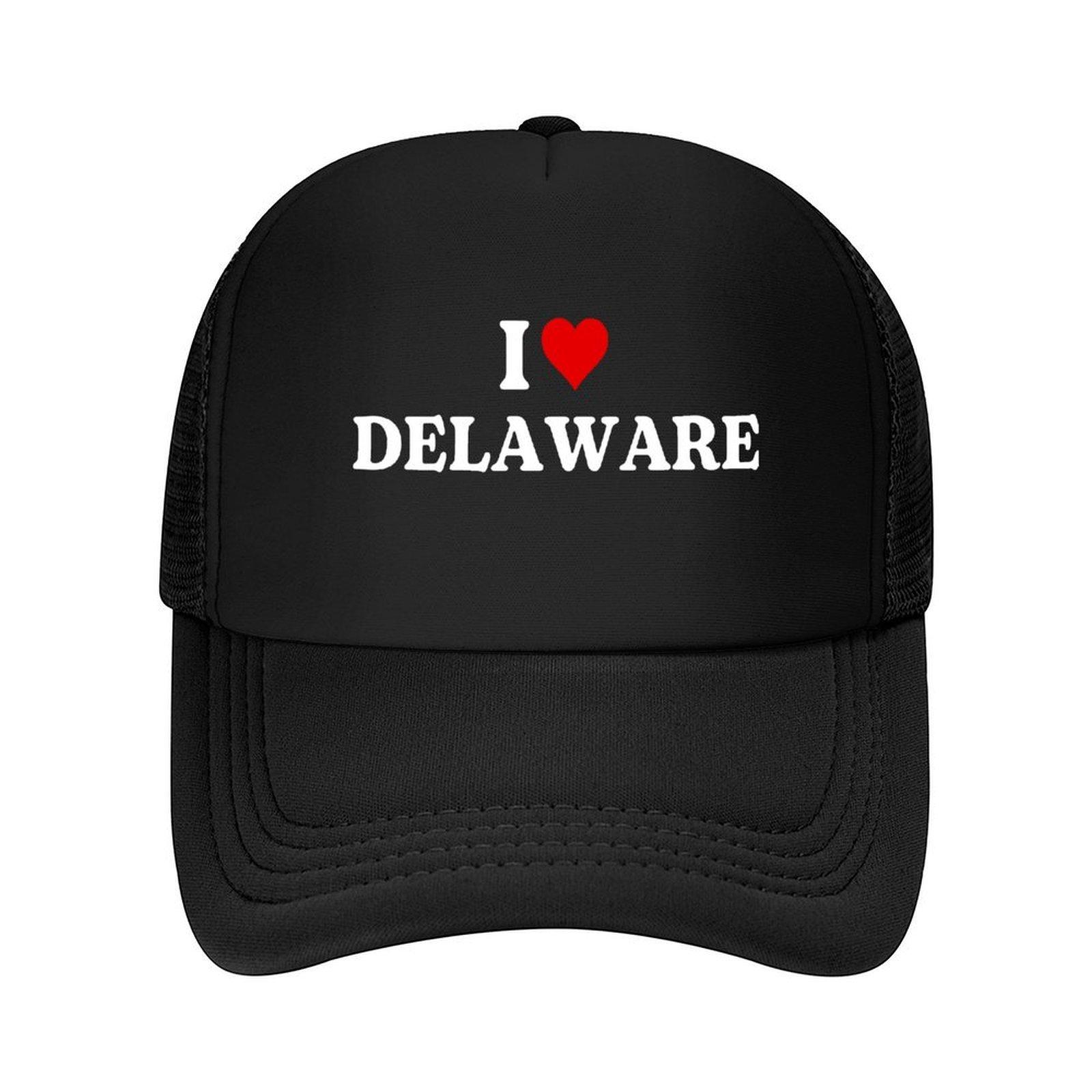 I Heart Delaware I Love Delaware Delaware Heart Baseball Cap Anime Fashion Beach Luxury Cap sun caps Womens Unisexs