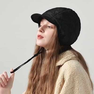 Winddichte Ohrenklappe Wasserdichtes Fleece Fahrradhelm-Innenfutter Fliegermütze Warm Entenschnabel Skimütze