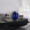 S925 Sterling Silver Natural Kyanite Color Treasure Fashion Ring Women'S Open Ring