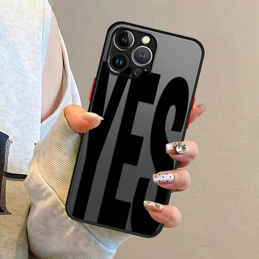 NO And YES Case for iPhone 17 Pro Max XS XR Air 7 8 SE 15 12 11 13 Mini 16 Plus 14 Funda Back Phone Cover