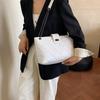 Bolso de mano tipo tote de rombos con cadena de gran capacidad, nuevo para primavera y verano, para estudiantes, clase, desplazamiento, bolso de hombro cruzado para mujer
