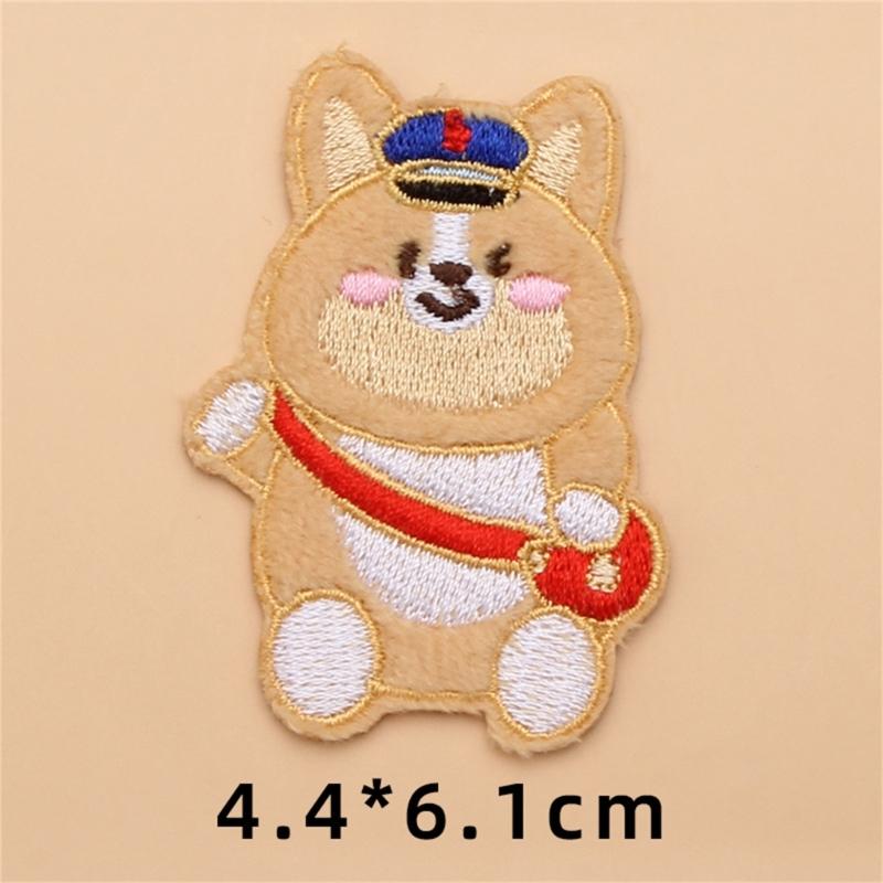 10Pcs Dog Embroidery Iron On Patches Adhesive Embroidery Appliques For Clothing Jackets Bags Hat Decoration and Sewing