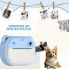 2.0Inch HD Screen Children Digital Camera with Print Paper Mini Instant Print Toys  Birthday Gift