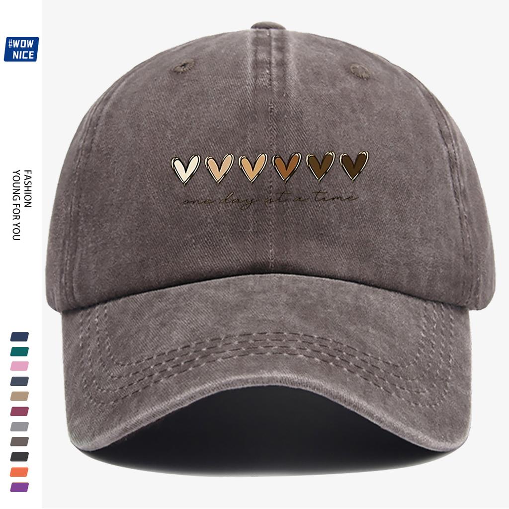 Pc Baseball Cap with Six HeartShaped Gradient Pattern Print Stylish and Beautiful Unisex Baseball Cap Adjustable Size Every