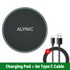 ALYNIC 15W Wireless Charger Pad Stand Chargers Desk Holder Fast Charging Dock Station for iPhone 15 14 13 12 11 X Samsung Xiaomi