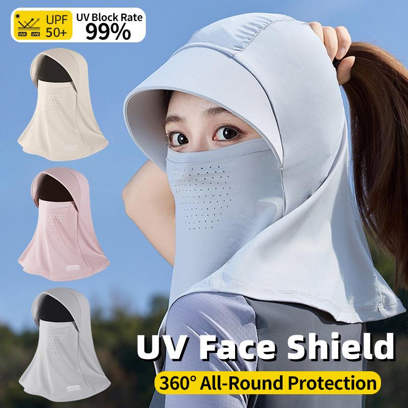 UV Resistant Cap Thin Breathable Sun Hat Women Full Neck Protection Face Cover 3 in 1 Outdoor UV Protection Visor Caps Face Mask