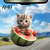 Heavy Duty Cat Decor Acrylic 2D Car Hanging Decoration Home Office Backpack Auto Decorative Pendant Rearview Mirror Cartoon Kitten Animal Ornament