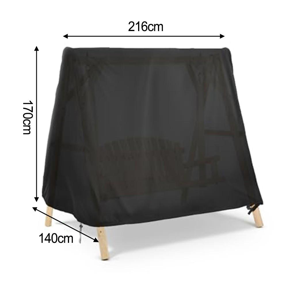 

210D Oxford Cloth Outdoor Swing Cover Patio Swing Shelter Adjustable Drawstring