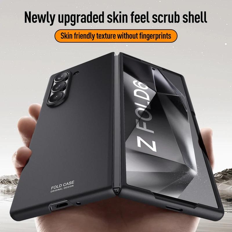 For Samsung Galaxy Z Fold 6  Case Ultra-thin Matte Skin-Friendly Shockproof Protection Folding Hard Back Cover Accessories Funda