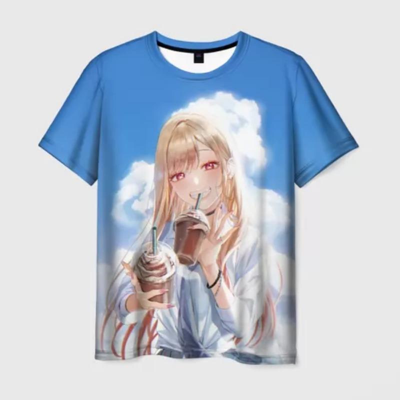 Populární tričko Marin Kitagawa s 3D potiskem, ležérní pánské/dámské tričko s krátkým rukávem, dětské kawaii anime tričko, Harajuku unisex oblečení