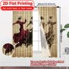 Set Of 2 Flat Printing Curtains Without Rod Vintage Dress Design Modern Fashionable Curtainments During Saint Elegant Made Polyester