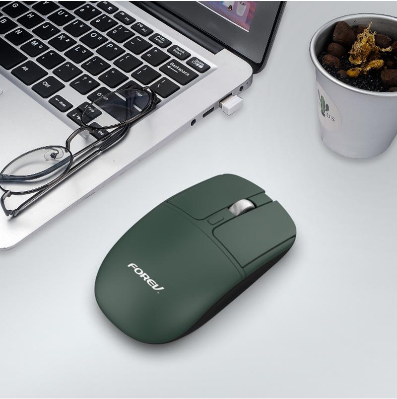 FV-386 Dual Mode Silent Metal Mouse: Wireless 2.4G + Bluetooth for Laptop/Desktop