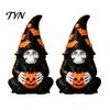 Collector Halloween Items Skeleton Wizard Figurine, 3D Printed Gothic Statue with Figurine Pumpkin& Bat Hat, Bookshelf And Tabletop Indoor Outdoor