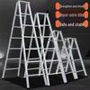 Non-Slip Herringbone Engineering Ladder, Reinforced Iron Square Tube with Galvanized Pipe, Thickened for Household Use