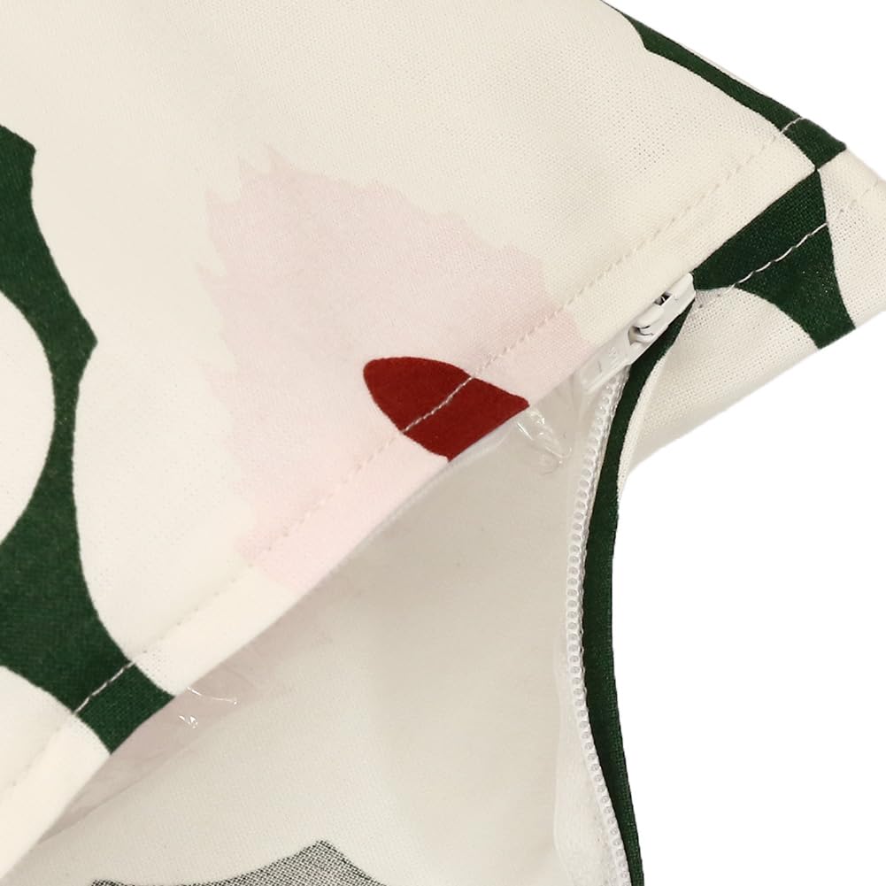 [Marimekko] Cushion Cover 50cm X 50cm Unikko Cotton 74193 613 White X Green [Parallel Import]