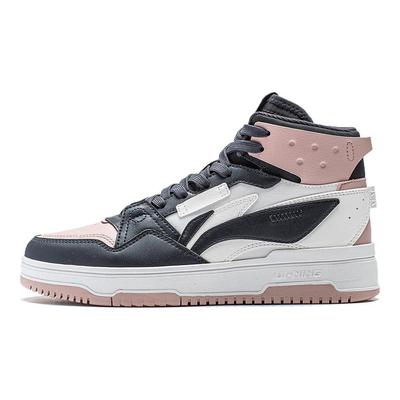 Li Ning Mountain Range 2.0 Lässige Vielseitige Dicke Sohle Höhenerhöhend Rutschfest Abriebfest High-Top Skateschuhe Damen Sneaker AGCT346-5