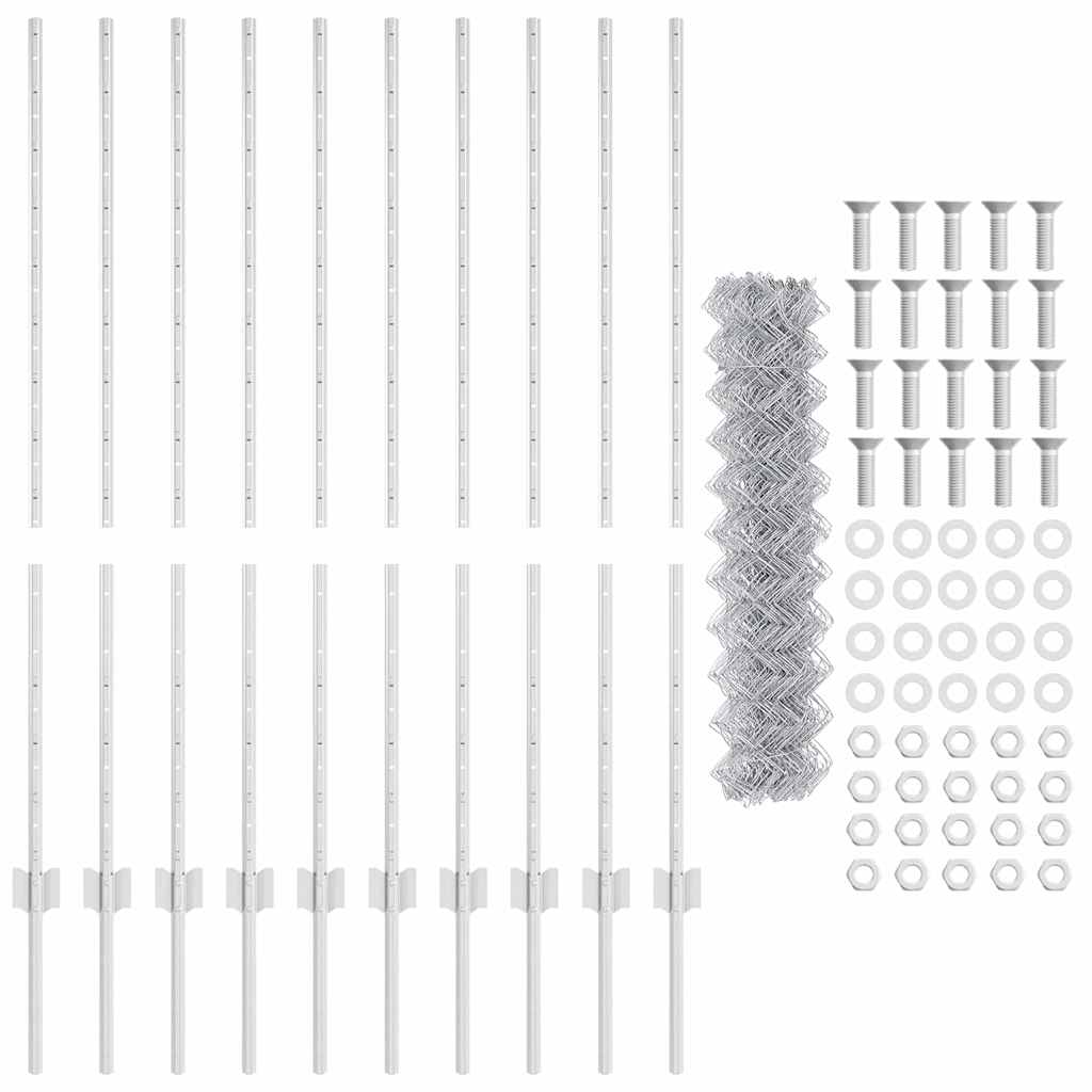 Chain Link Fence with Posts 10 X 1.2 M (W X H) Hot Dip Galvanized Steel