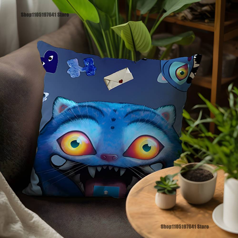 KPop Tiger Of D-Demon H-Hunters Pillow Case For Sofa Decor Car Office Room Printing Cushion Cover Decorations and Protector