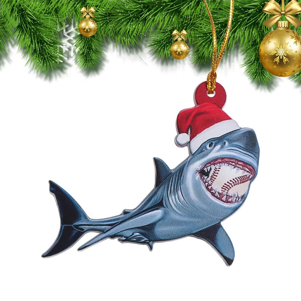Hangings Christmas Shark Pendant Acrylic Christmas Tree Decoration  New Year