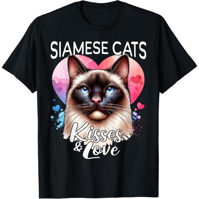 Siamese Cat Kisses Siamese Cat Love Men Women T-Shirt