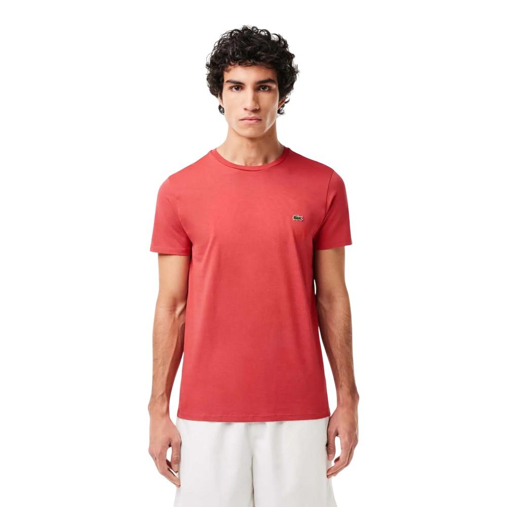 Lacoste Mens Pima Monochrome Cotton Jersey Crew Neck T-Shirt