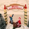 Ecological Friendly Resin Rotating Music Box Christmas Decors with Builts In Music Player and Ambients Lighting Systems