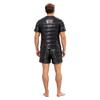 Mens Water Resistant Padded Short Sleeve Zipper Front Jacket Drawstring Shorts