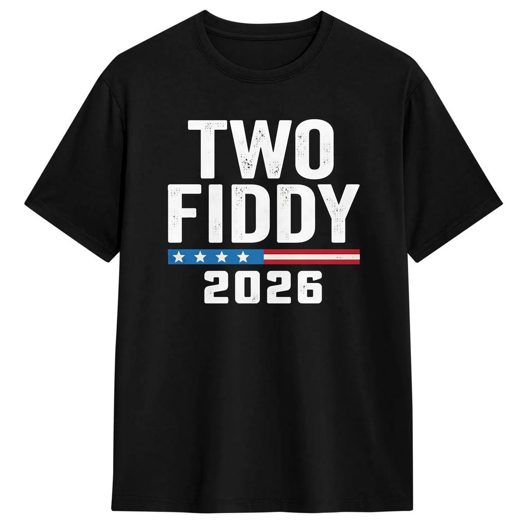 Two Fiddy T Shirt Summer Hip Hop Tshirts Cotton O Neck Plus Size Clothes Short Sleeve Y2k Fun Tshirt