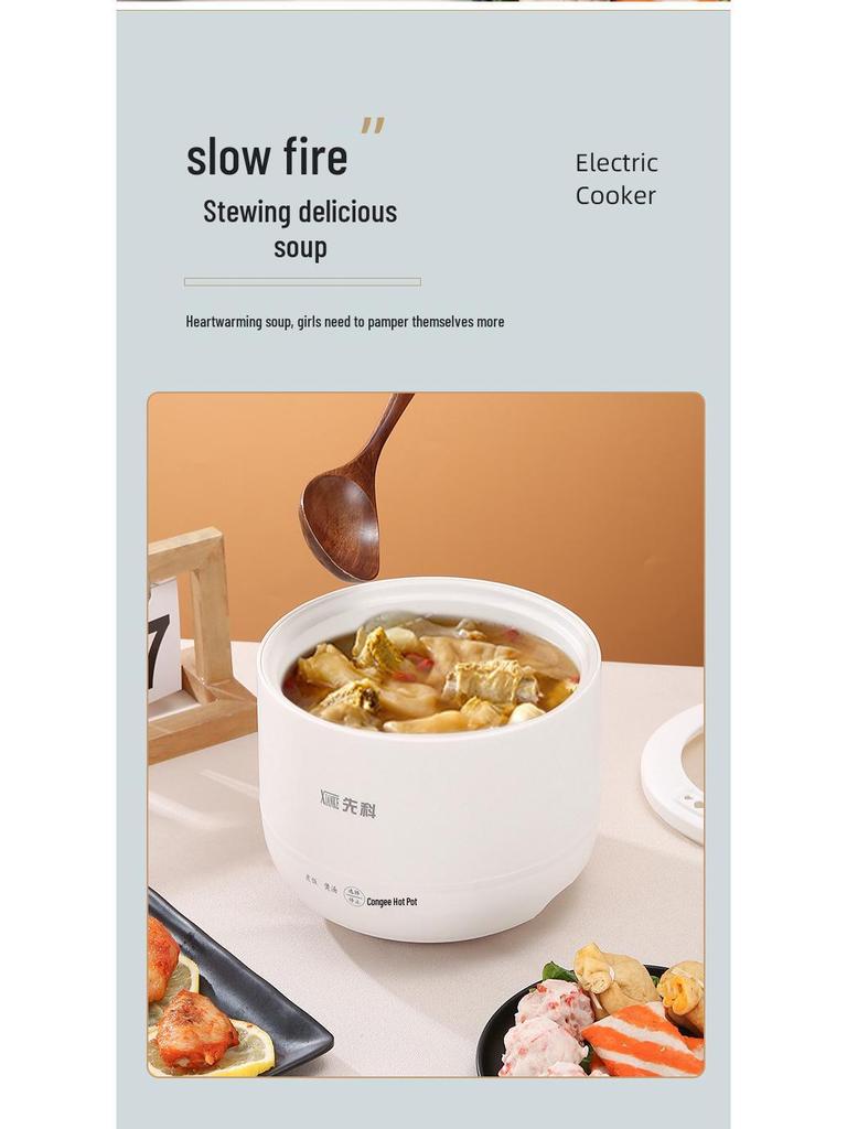 Smart Single-Serve Mini Rice Cooker for Steaming and Cooking Porridge