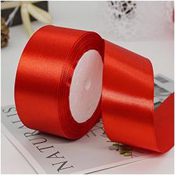 100% Polyester Single Face Satin Ribbon Roll 38 mm 1.5 Inch Custom Printed for Decoration and Wrapping