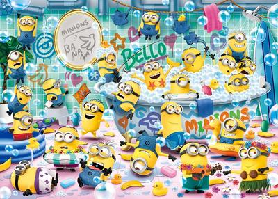 Yanoman [Made In Japan] 500-Piece Jigsaw Puzzle Minions Fun Bath Time (38x53cm) 05-1064 Includes Piece Request Postcard, Adhesive, Spatula, Service