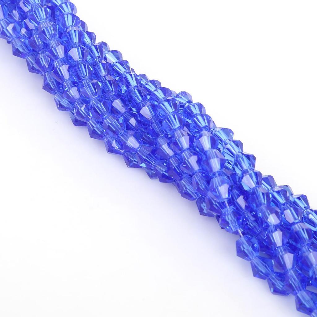 6mm DIY Colored Glass Crystal Pointed Beads for Jewelry and Phone Chain Accessories