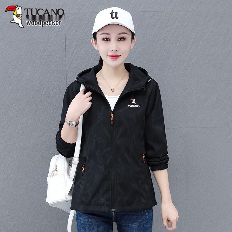 Tucano Women s Hooded Outdoor Windproof Loose-Fit Jacket 3XL