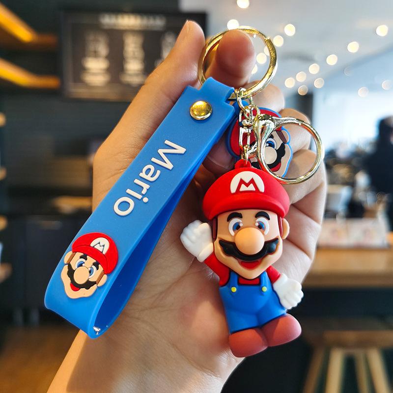 Super Mario Mario Keychain Small Gift Car Keychain Figurine Soft Rubber Creative Personalized Gifts Y2k Fashion Toys Anime Frind