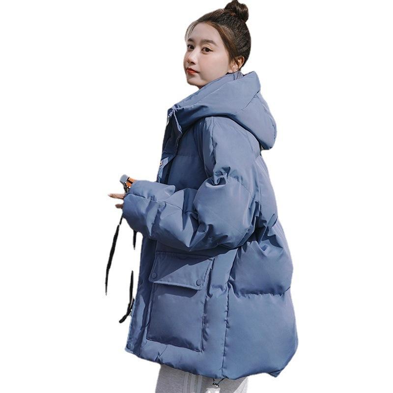 Winter New Loose and Thin Korean Version Cotton-padded Clothes, Small Down Cotton-padded Clothes, Short Hooded Jacket