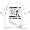 Schrodinger Cat T-shirt Physics Quantum Mechanics Creative Print Tshirt Short-sleeved T Shirt Science Men Women Clothes