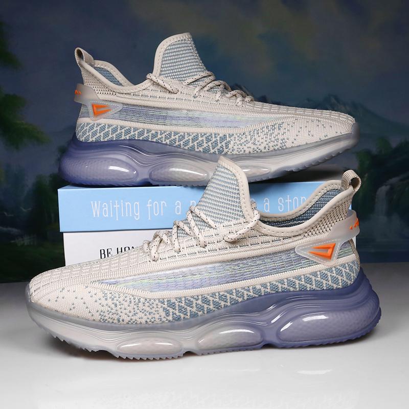 

Coconut Shoes Men s Summer Breathable Mesh Soft Sole Fly Woven Shoes Trendy Men s Sports and Casual Shoes 44