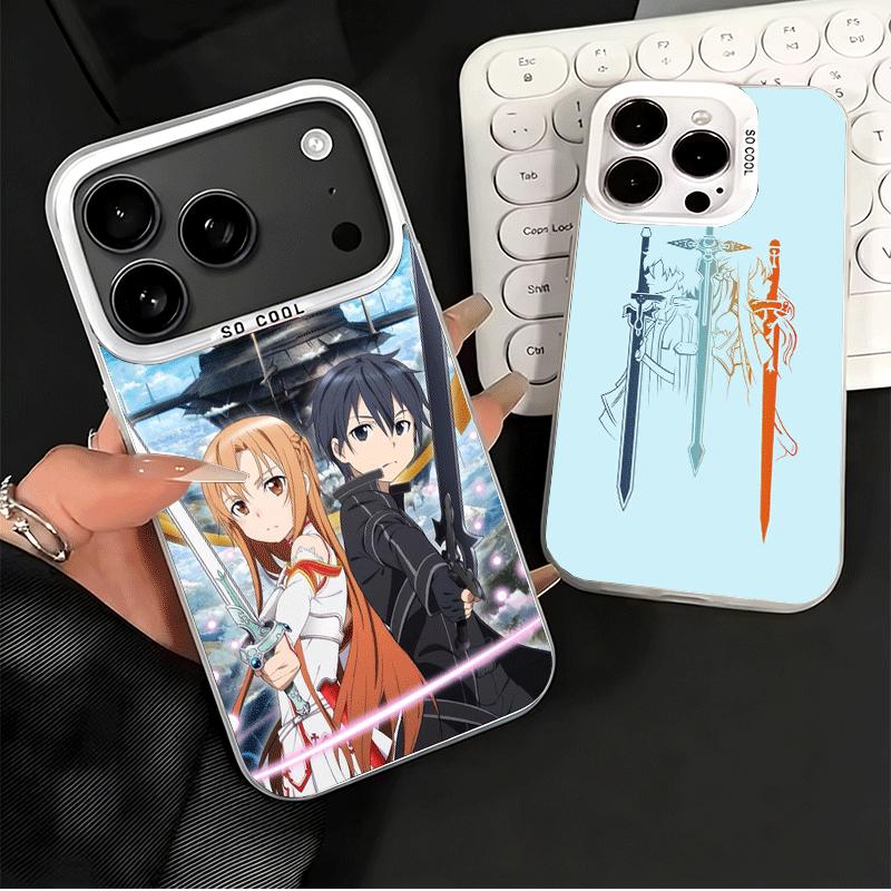 Sword Art Online Anime Shockproof Phone Case for iPhone 17 Air 16 16E 15 Pro Max 14 Plus 13 Mini 12 Back Cover Anti Fall Fundas