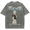Anime Jujutsu Kaisen Gojo Satoru Graphic T Shirt Men Vintage Washed T-shirts Oversized Cotton Tee Harajuku Male Manga Tshirt