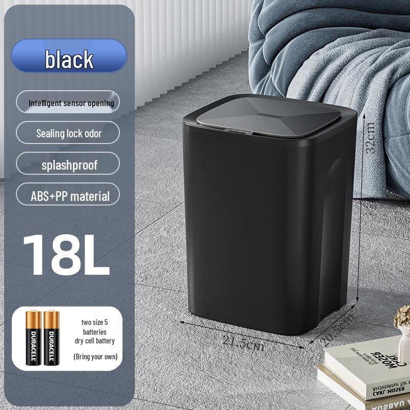 2026 Smart 18L Induction Trash Can with Lid & High Appearance for Living Room