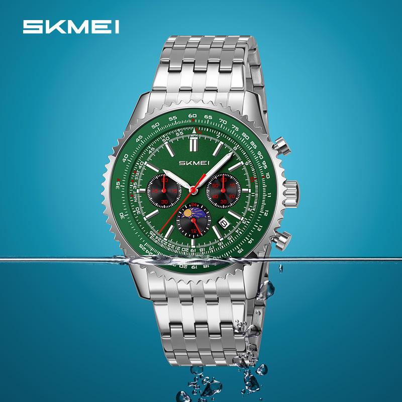 Skmei Chronograph Quartz Wristwatch Men Fashion Military Waterproof Men's Watches Outdoor Sports Luminous Watch
