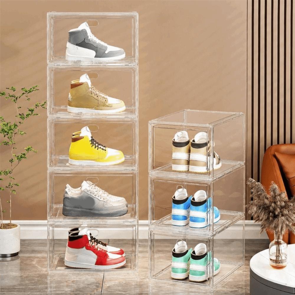 Plastic Shoes Storage Box Thickened Sport Shoe Display Case Model Display Box  For Home