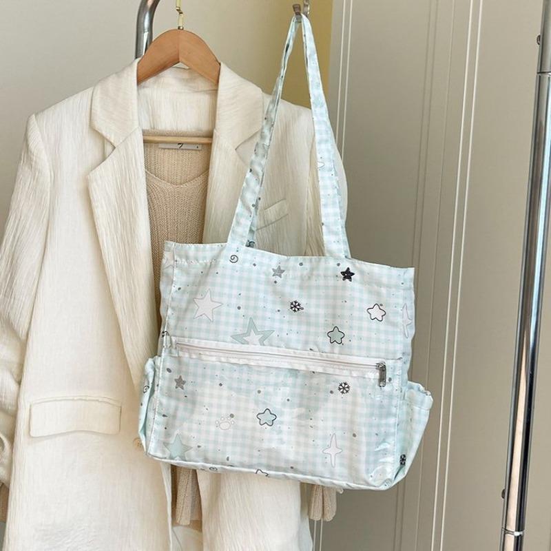 Cute Star Polka Dot Academy Style Large Capacity Shoulder Tote Bag Girl Two-dimensional Bar Bag