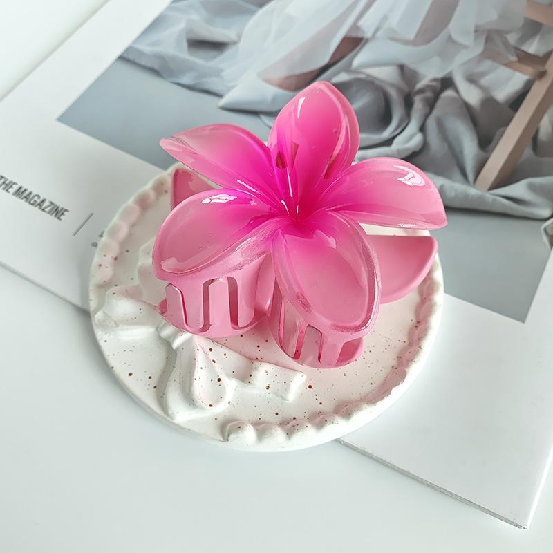 Red Flower Hair Clips For Women Trendy Sweet Hair Claws Crab Clamp Barrettes Mujer Hawaiian Headwear Girls Hair Accessories