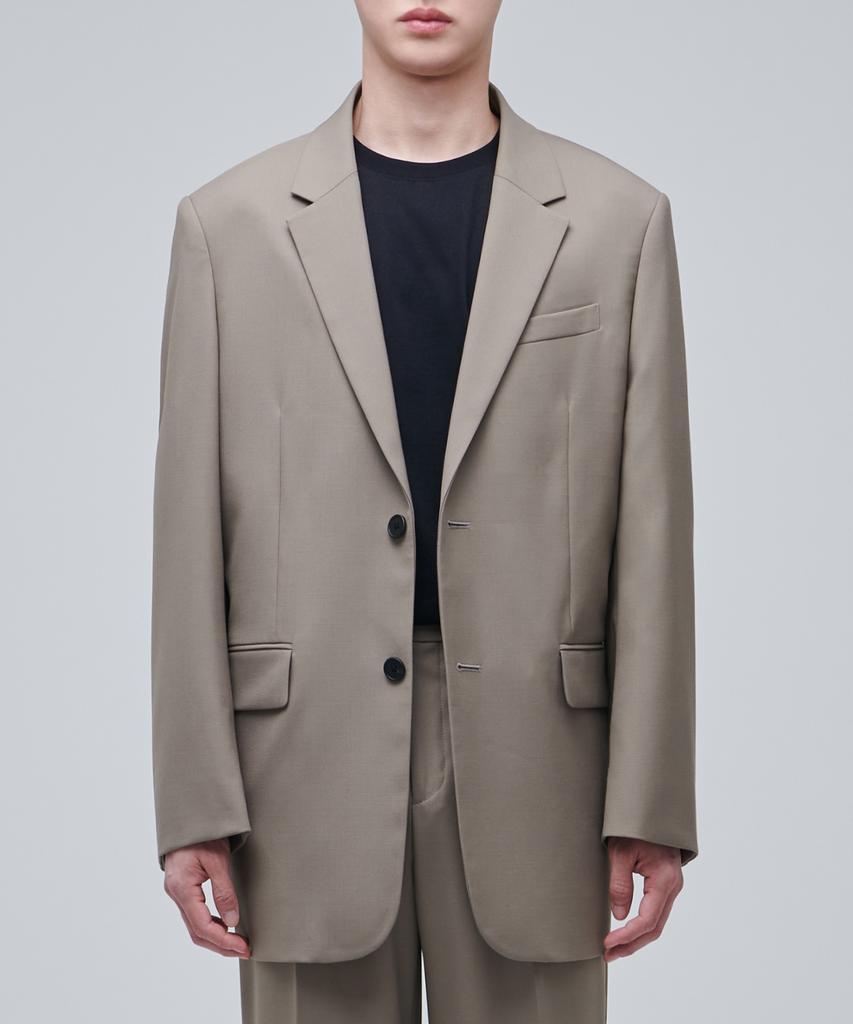 Musinsa Standard Wool Blend Oversized Blazer [Dusty Beige]