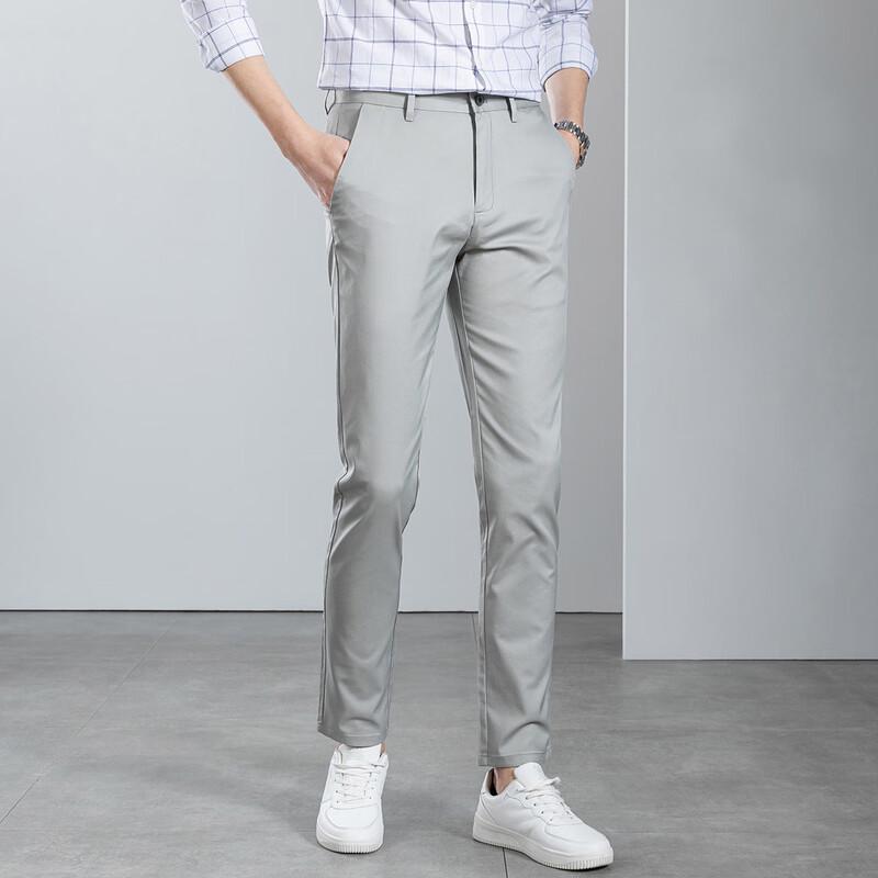 Romon Men's Lyocell Blend Straight-Leg Casual Pants